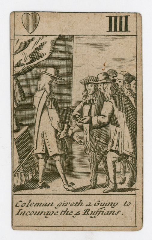 Carta de juego del Complot Papista de English School