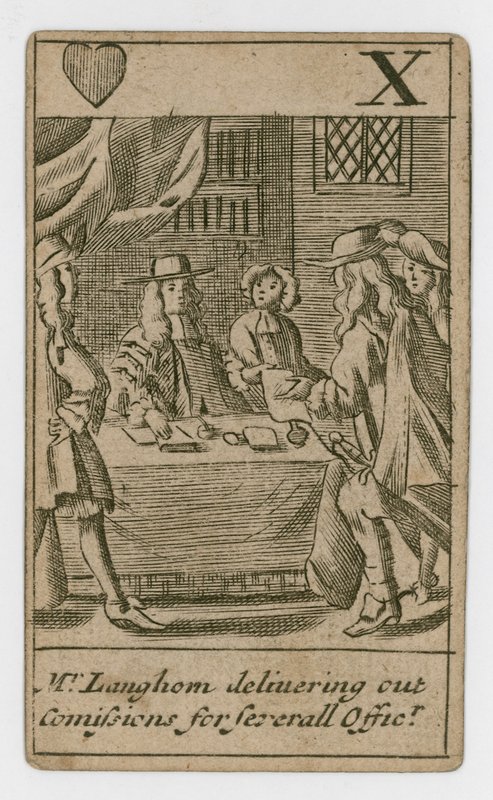 Carta de juego del Complot Papista de English School