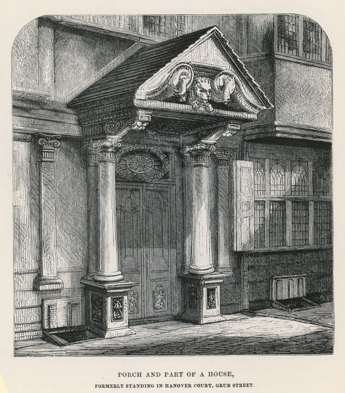 Pórtico y parte de una casa de English School