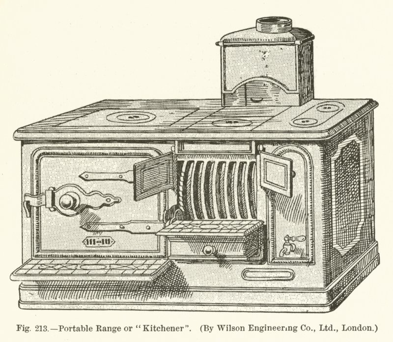 Cocina Portátil o Kitchener, por Wilson Engineering Company; Londres de English School