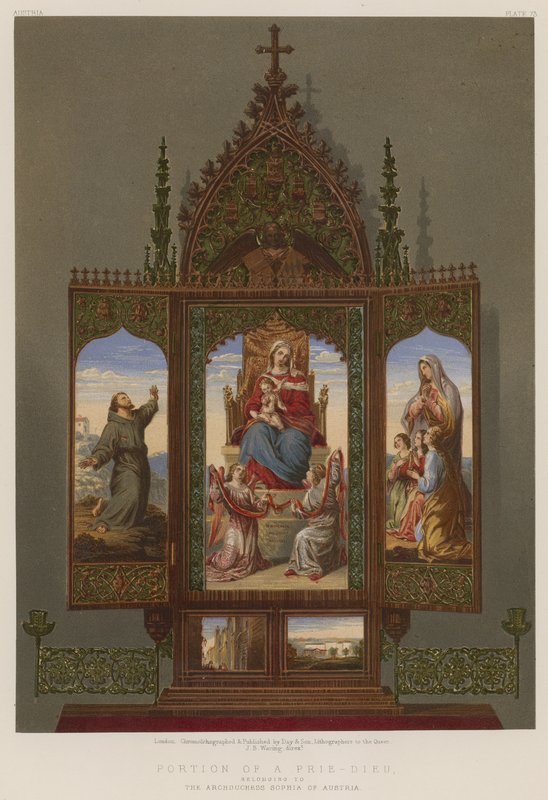 Parte de un Prie-Dieu Perteneciente a la Archiduquesa Sofía de Austria de English School