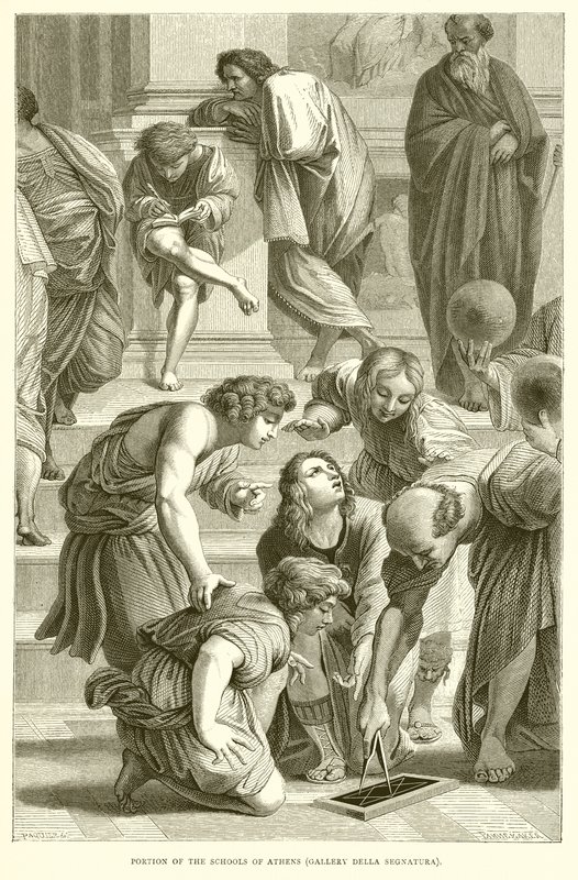Parte de las Escuelas de Atenas (Galería Della Segnatura) de English School