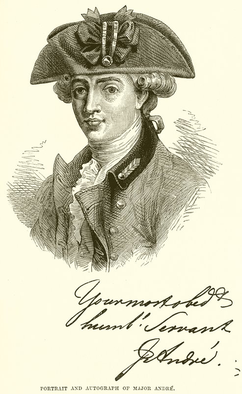 Retrato y autógrafo del Mayor Andre de English School