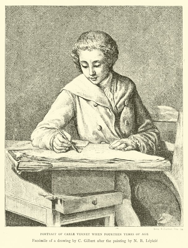Retrato de Carle Vernet a los catorce años de English School