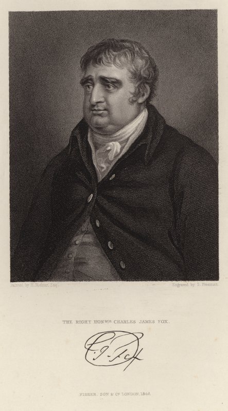 Retrato de Charles James Fox de English School