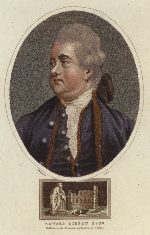 Retrato de Edward Gibbon de English School