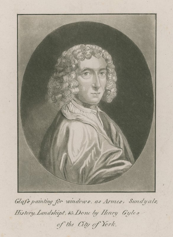 Retrato de Henry Gyles, pintor de vidrio de English School
