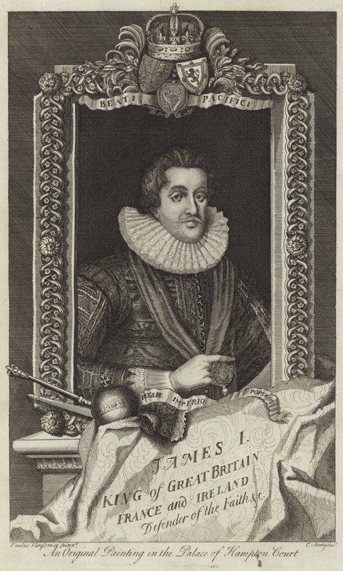 Retrato de Jacobo I de Gran Bretaña e Irlanda de English School