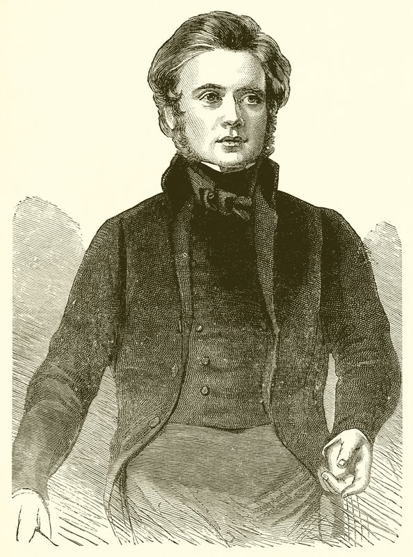 Retrato de John Bright en 1843 de English School