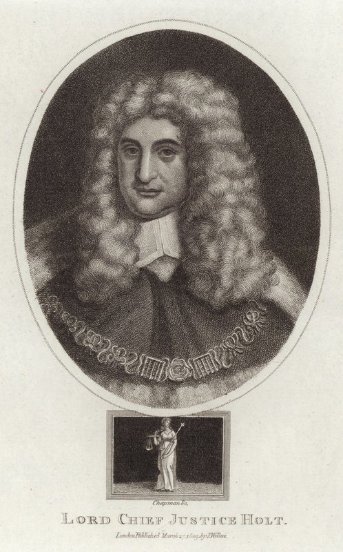 Retrato de Lord Chief Justice Holt de English School
