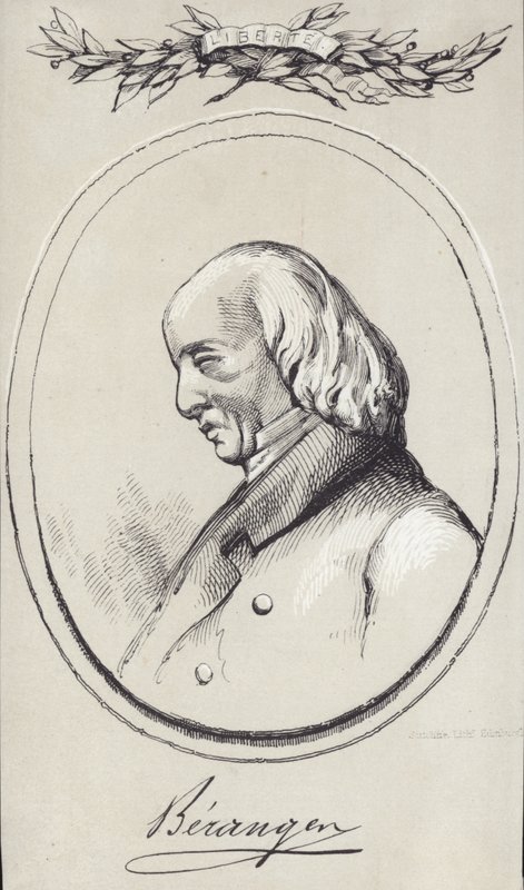 Retrato de Pierre-Jean de Béranger de English School