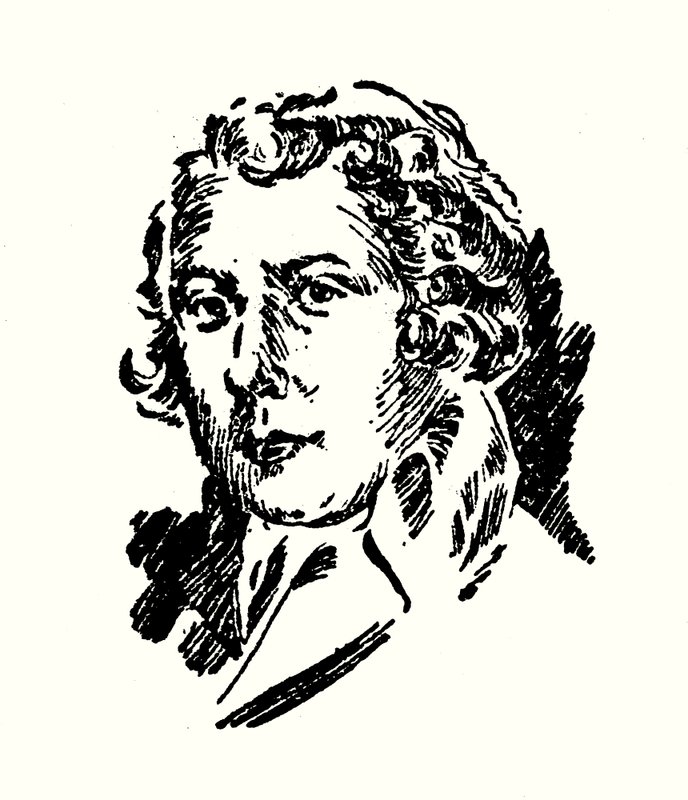 Retrato de Richard Brinsley Sheridan (litografía) de English School