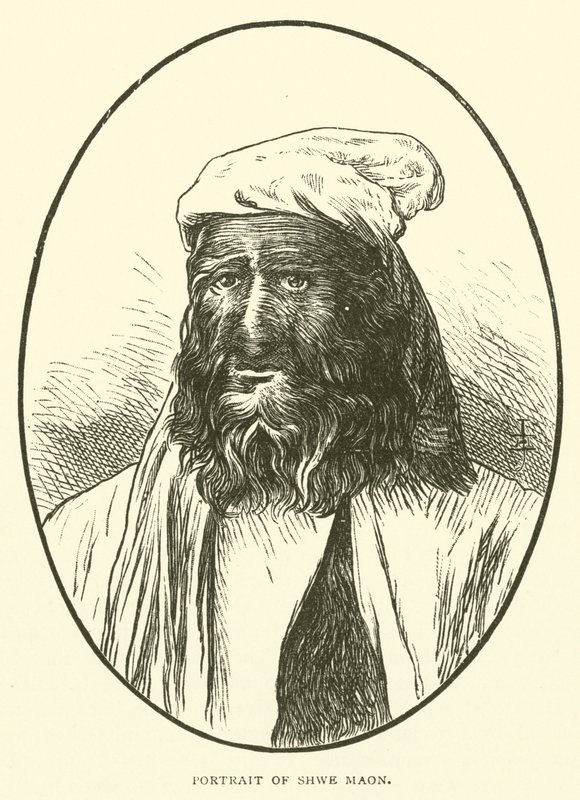 Retrato de Shwe Maon (grabado) de English School