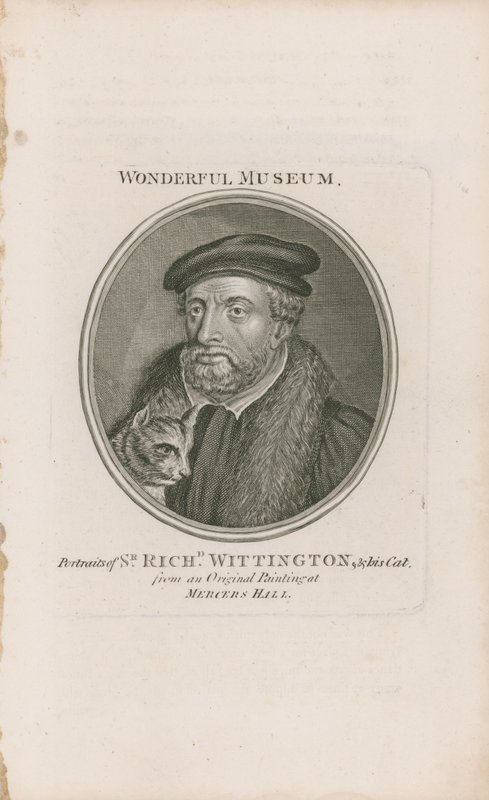 Retrato de Sir Richard Whittington y su gato de English School