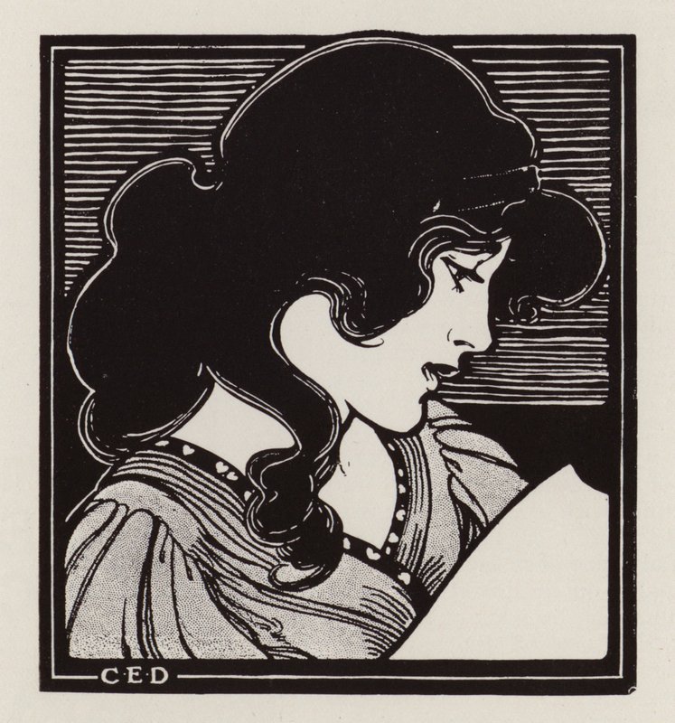 Retrato de una mujer (lito) de English School