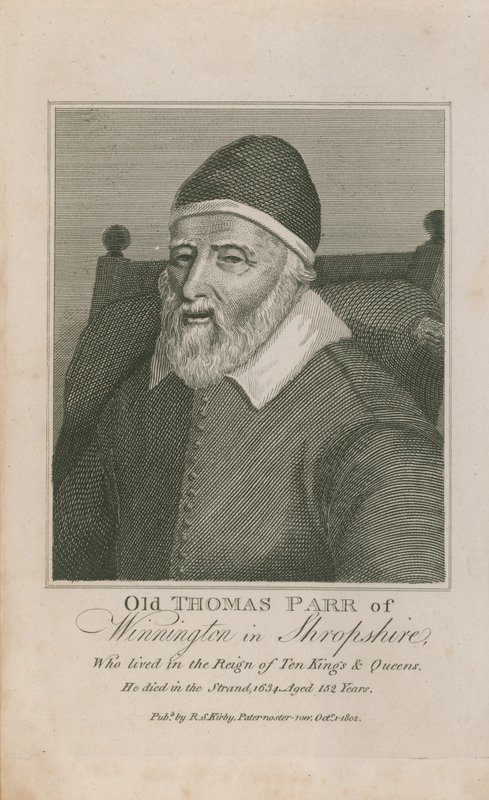 Retrato del viejo Thomas Parr de English School