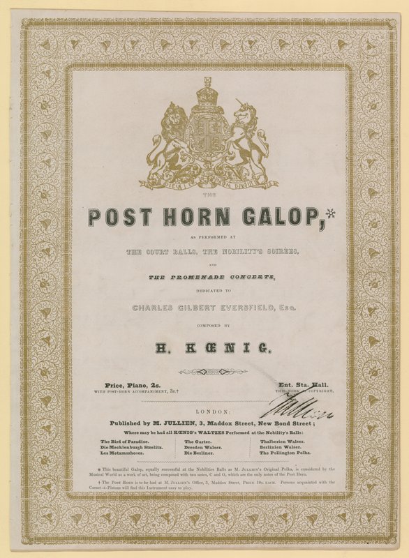 Galop del Cuerno Postal de English School
