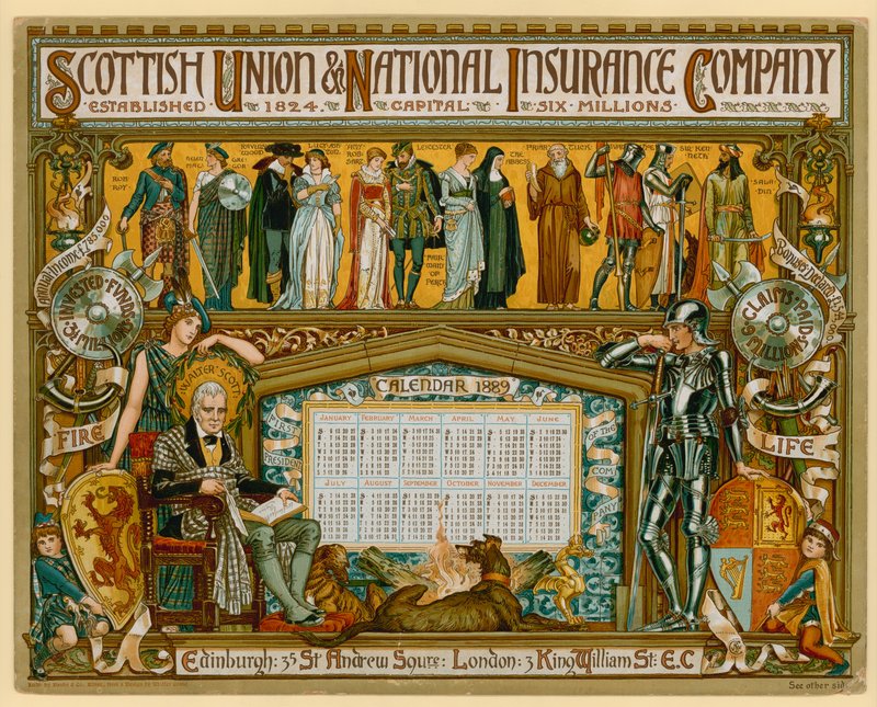 Cartel para Scottish Union & National Insurance Company de English School