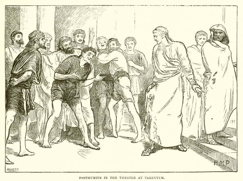 Postumio en el teatro de Tarento de English School