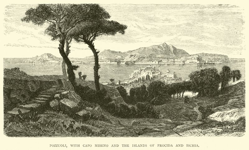 Pozzuoli, con Capo Miseno y las Islas de Procida e Ischia de English School