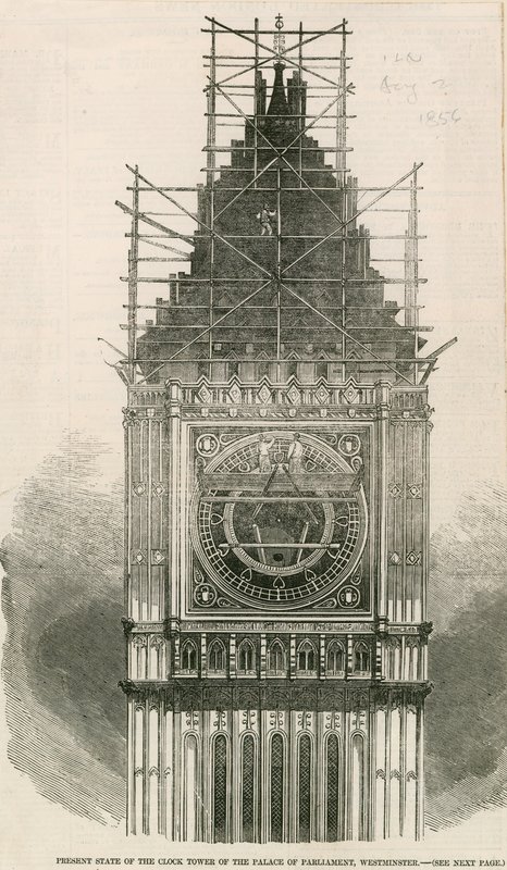 Estado actual de la Torre del Reloj del Palacio de Westminster de English School