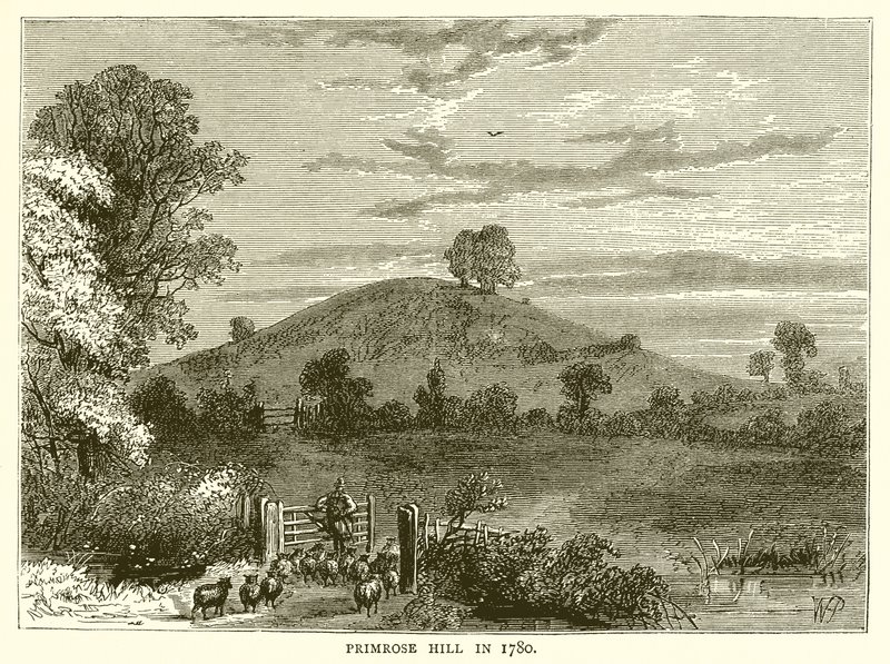 Primrose Hill en 1780 de English School