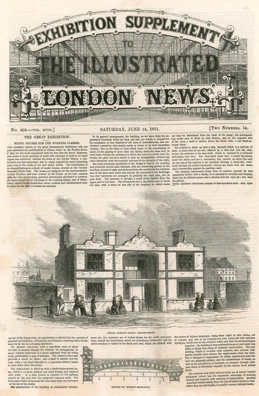 Casa Modelo del Príncipe Alberto, Gran Exposición, 1851 de English School