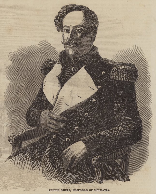 Príncipe Ghika, Hospodar de Moldavia (grabado) de English School