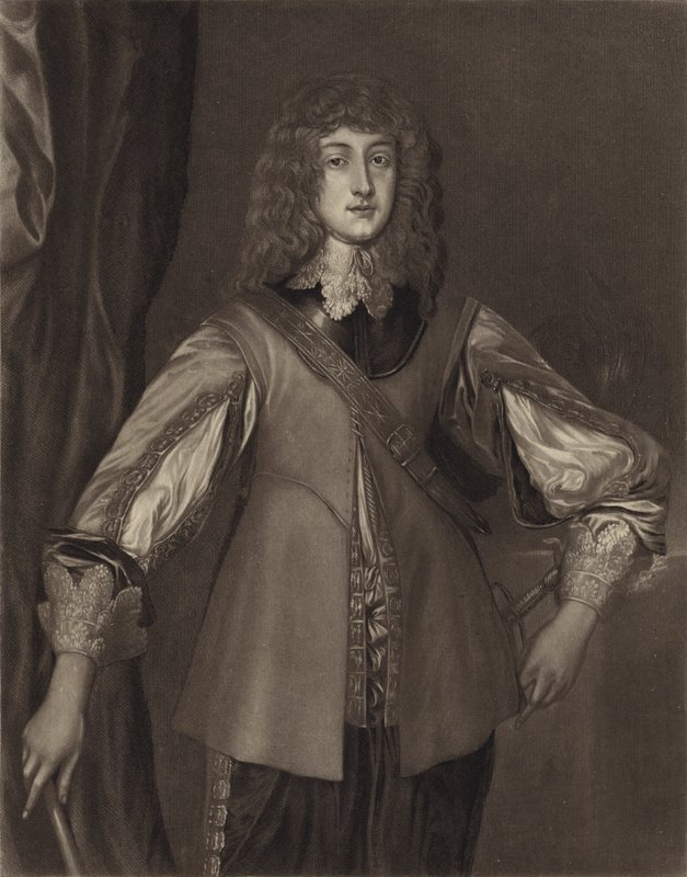 Príncipe Ruperto, hijo del Elector Federico V, Conde Palatino del Rin, y de Isabel, hija de Jaime I (litografía) de English School