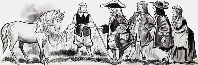 Príncipe y caballo de English School