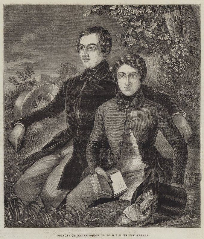 Príncipes de Baden, Primos de SAR el Príncipe Alberto (grabado) de English School