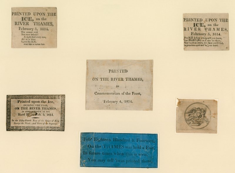 Souvenirs impresos de la Feria de Hielo de 1814 de English School