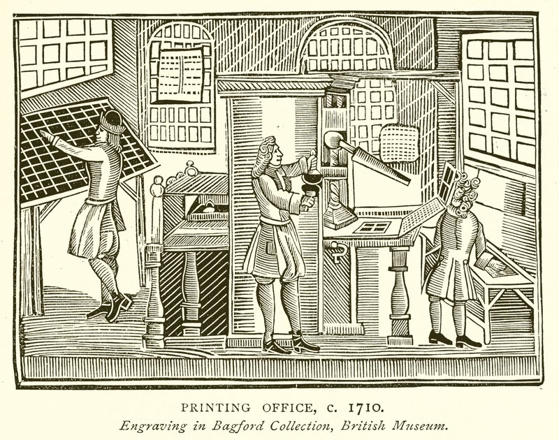 Imprenta, c. 1710 de English School