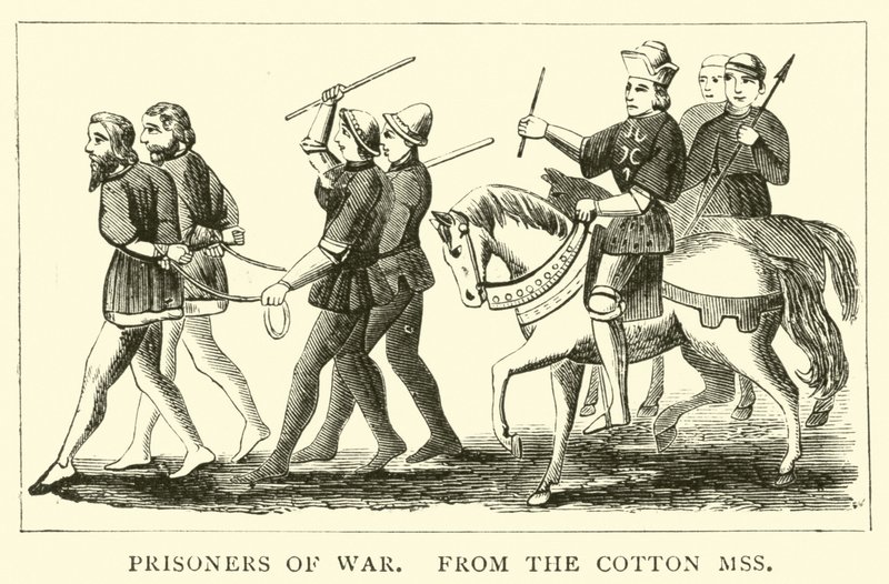 Prisioneros de guerra, de los manuscritos de Cotton de English School