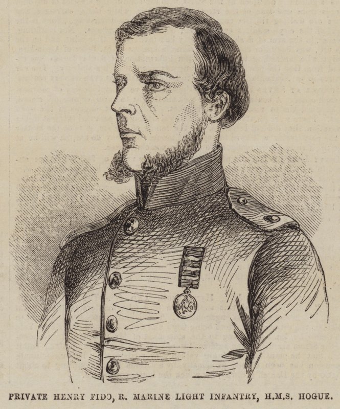 Soldado Henry Fido, Infantería Ligera de la Marina Real, HMS Hogue de English School