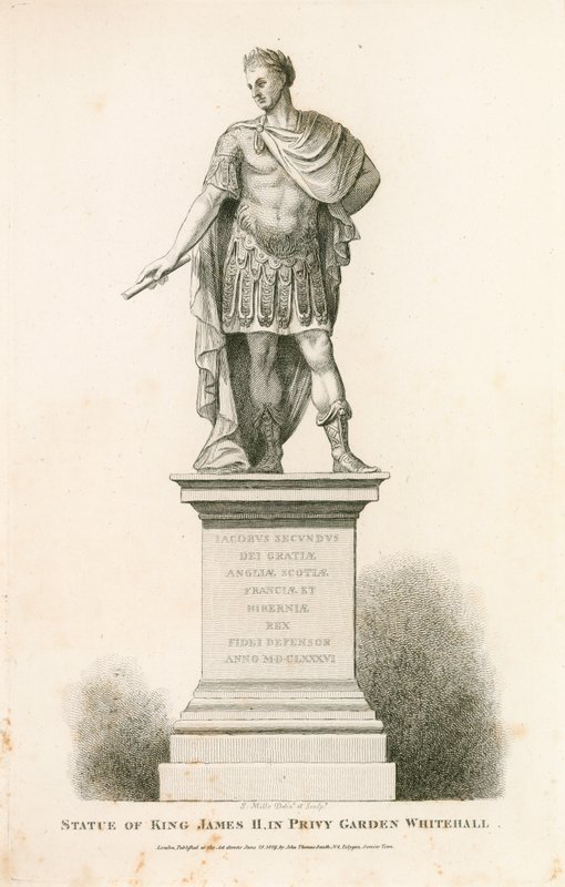 Privy Garden Westminster, Estatua del rey Jacobo II de English School