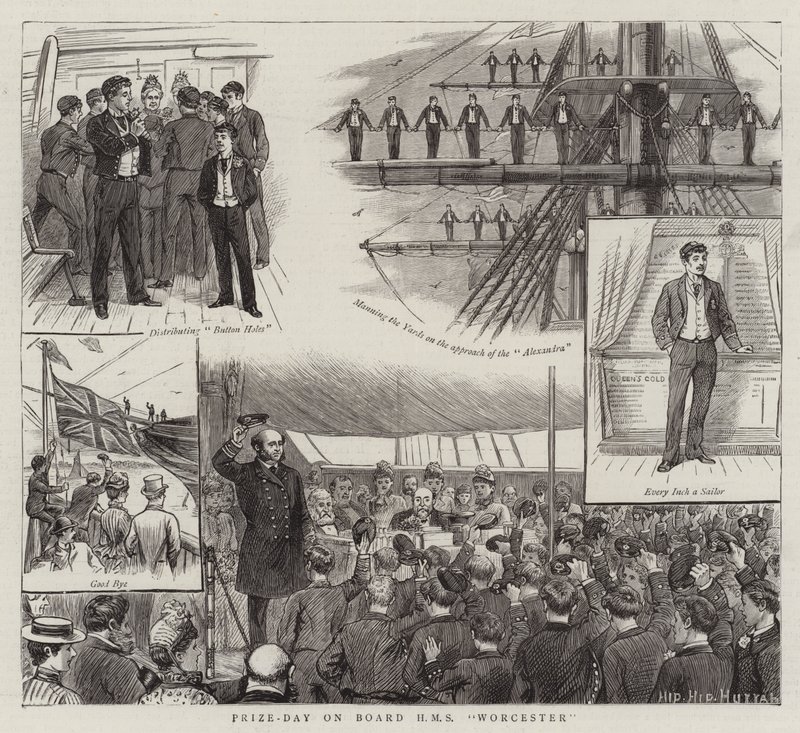 Día de premios a bordo del HMS Worcester de English School