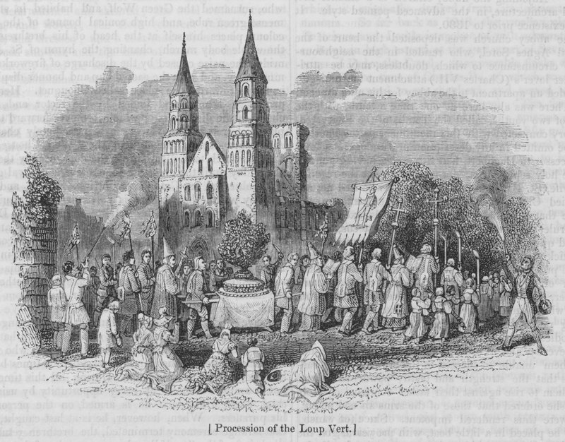 Procesión del Loup Vert (grabado) de English School
