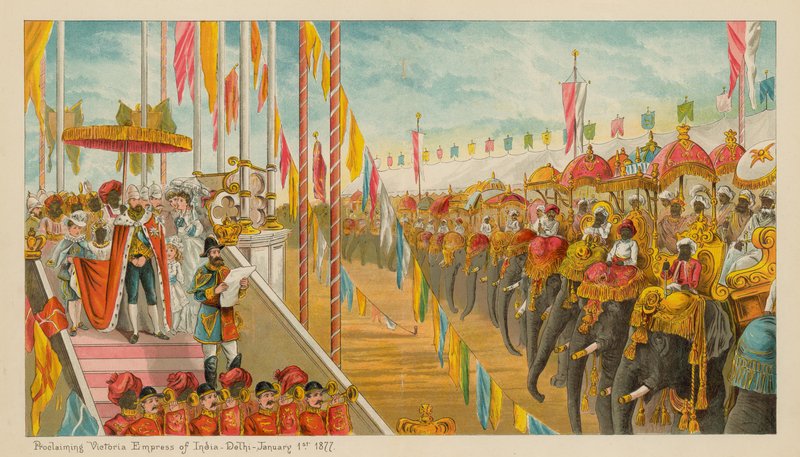 Proclamando a Victoria emperatriz de la India - Delhi - 1 de enero de 1877 de English School