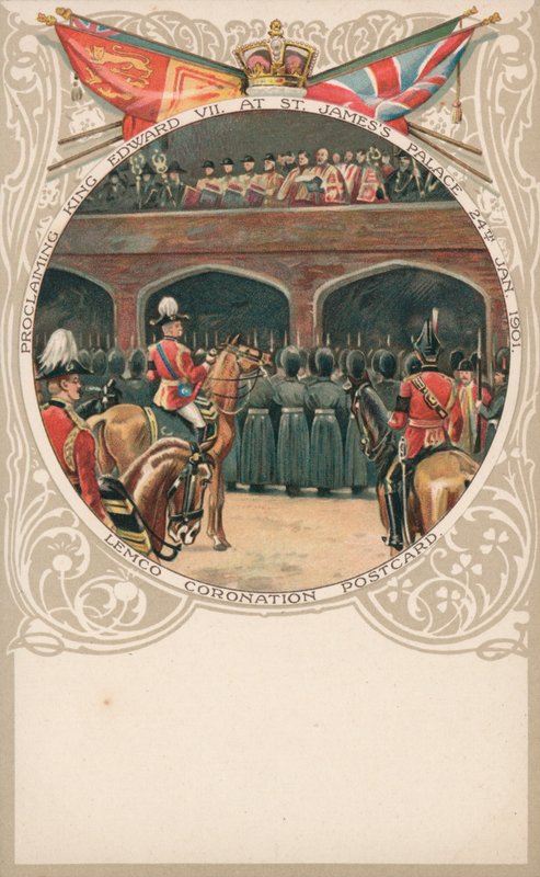 Proclamación del Rey Eduardo VII en el Palacio de St James, 24 de enero de 1901 de English School