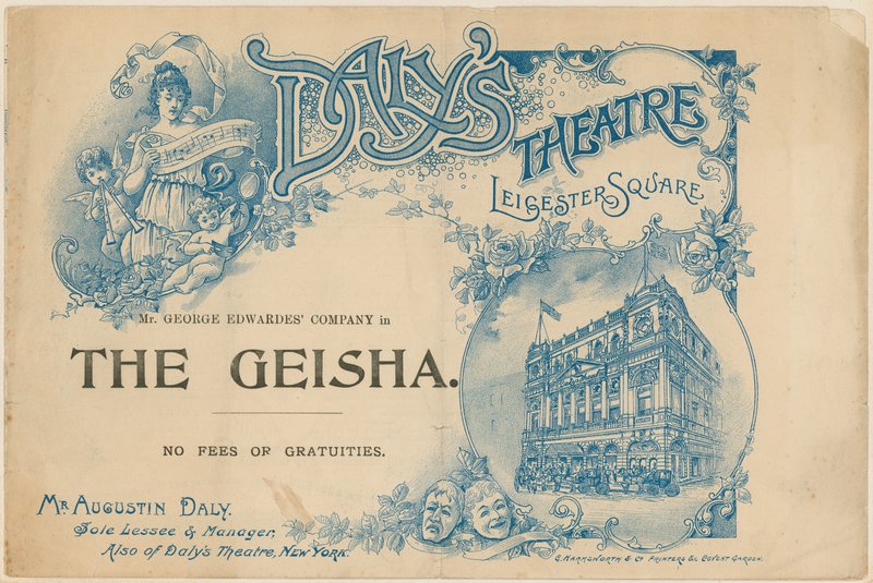 Portada del programa para La Geisha de English School