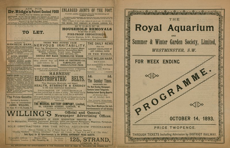 Programa de eventos en el Acuario Real de English School