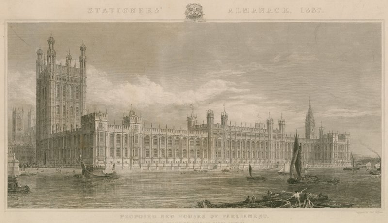 Propuesta de nuevas Casas del Parlamento, del diseño de Charles Barry de English School