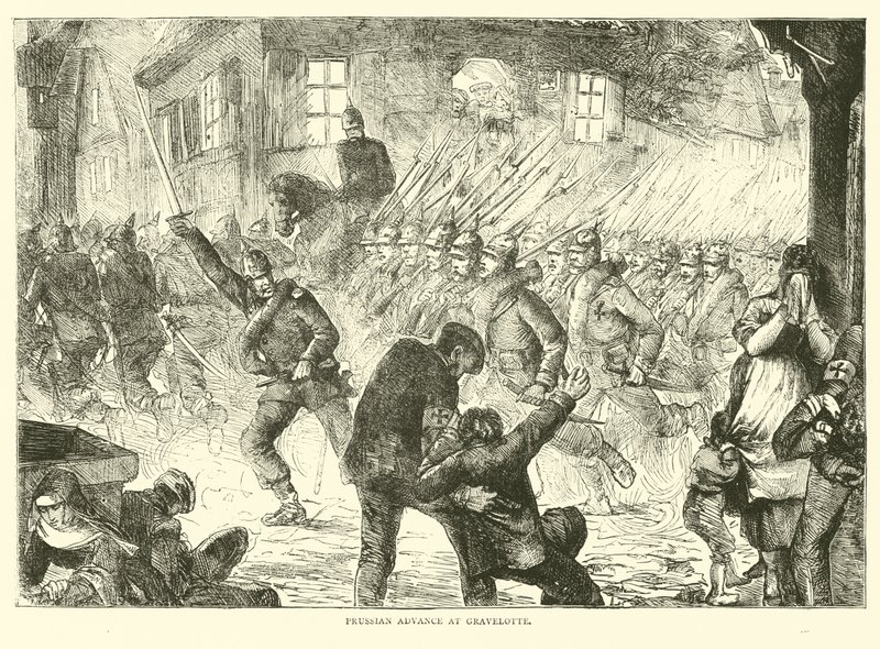 Avance prusiano en Gravelotte, agosto 1870 de English School