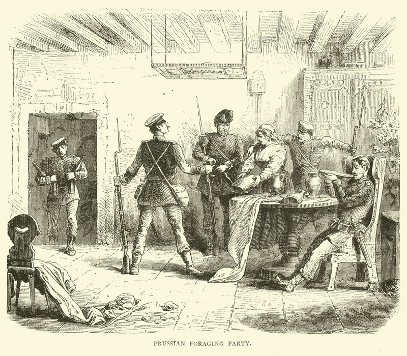 Partida de forrajeo prusiana, marzo 1871 de English School