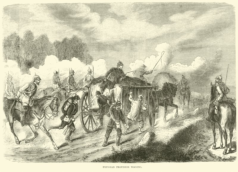 Carros de provisiones prusianos, septiembre 1870 de English School