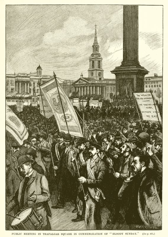 Reunión Pública en Trafalgar Square en Conmemoración del Domingo Sangriento de English School
