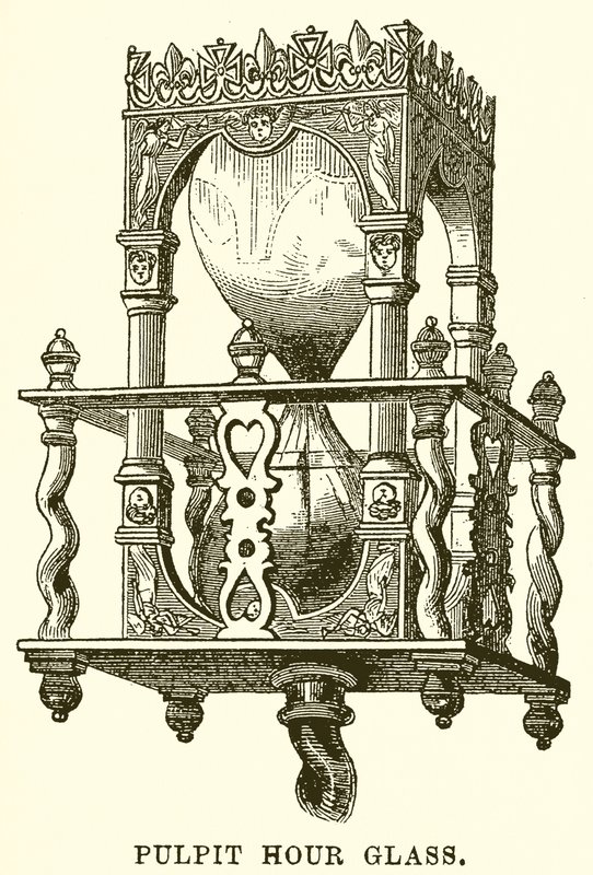Reloj de arena del púlpito de English School