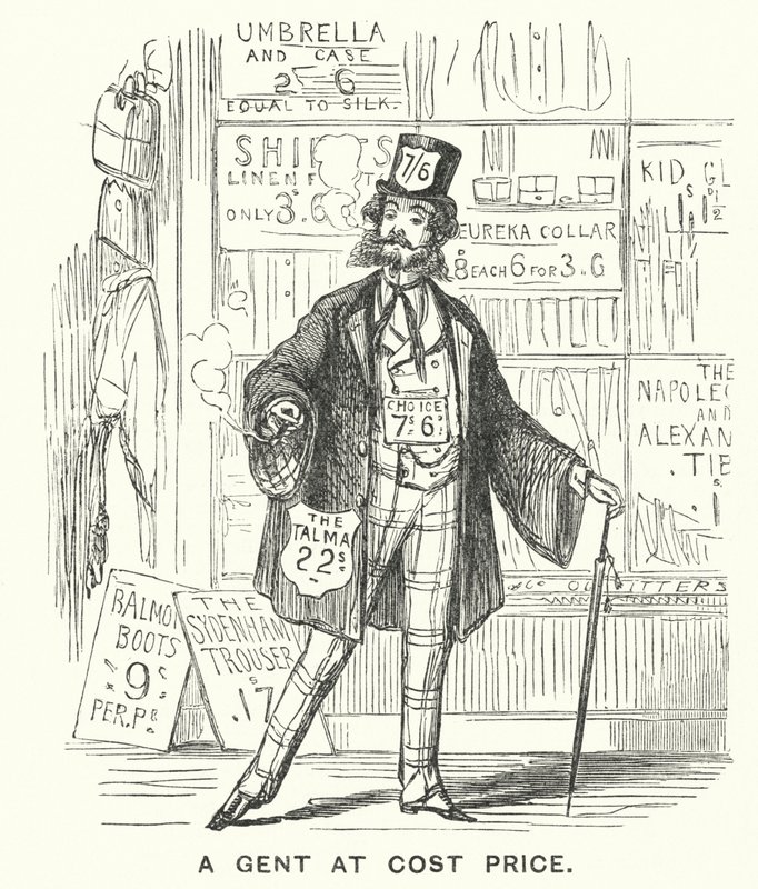 Caricatura de Punch: Un Caballero a Precio de Costo de English School