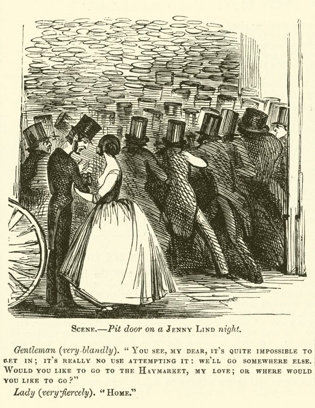 Caricatura de Punch: Jenny Lind de English School